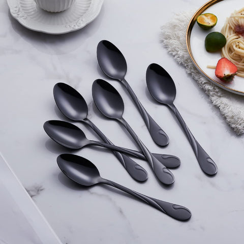 Seeshine Black Silverware Set dinner fork for formal dining
