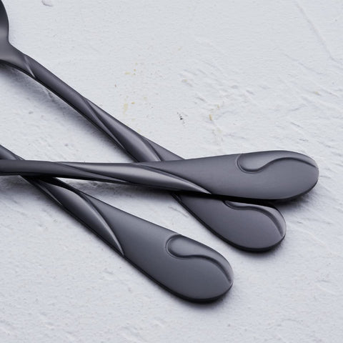 Seeshine Black Silverware Set dishwasher-safe design for easy cleanup