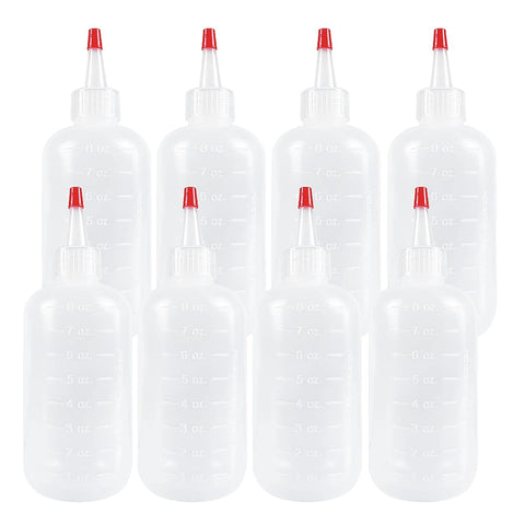 seewavom 8oz squeeze bottle with red cap for precise condiment dispensing.