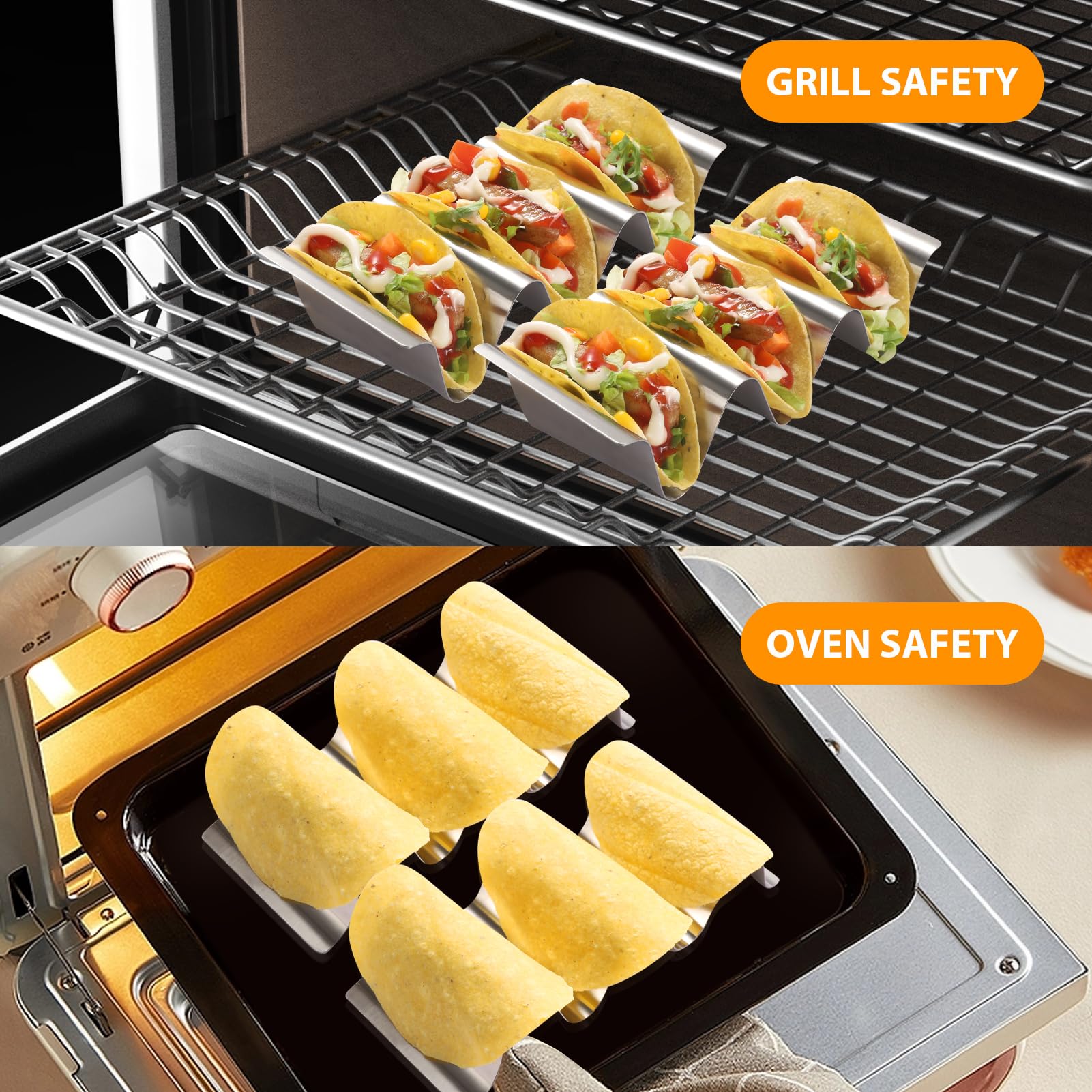 SeewtLice dishwasher-safe taco holders for easy cleanup after meals.