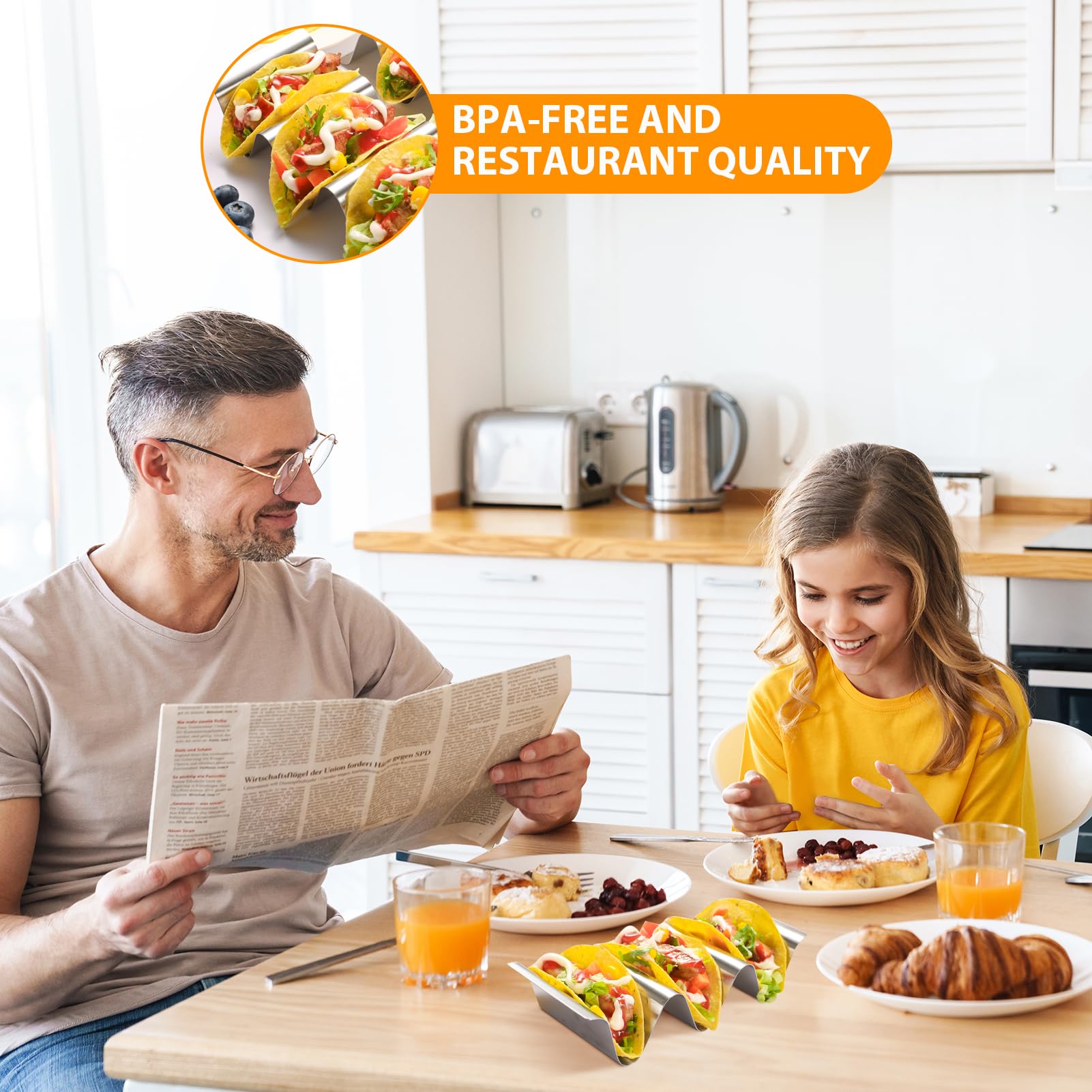 SeewtLice nested taco holders save space and simplify storage.