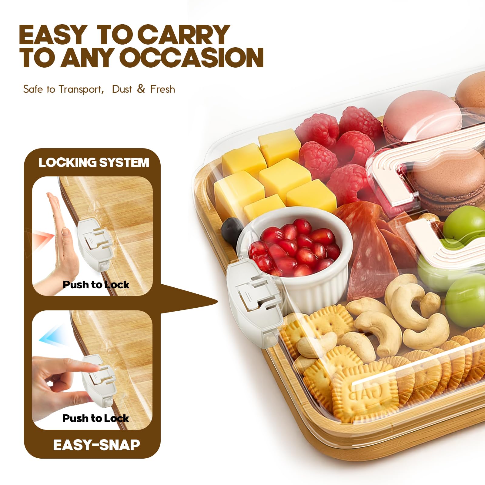 SEFILENCE portable charcuterie board ideal for picnics and travel.