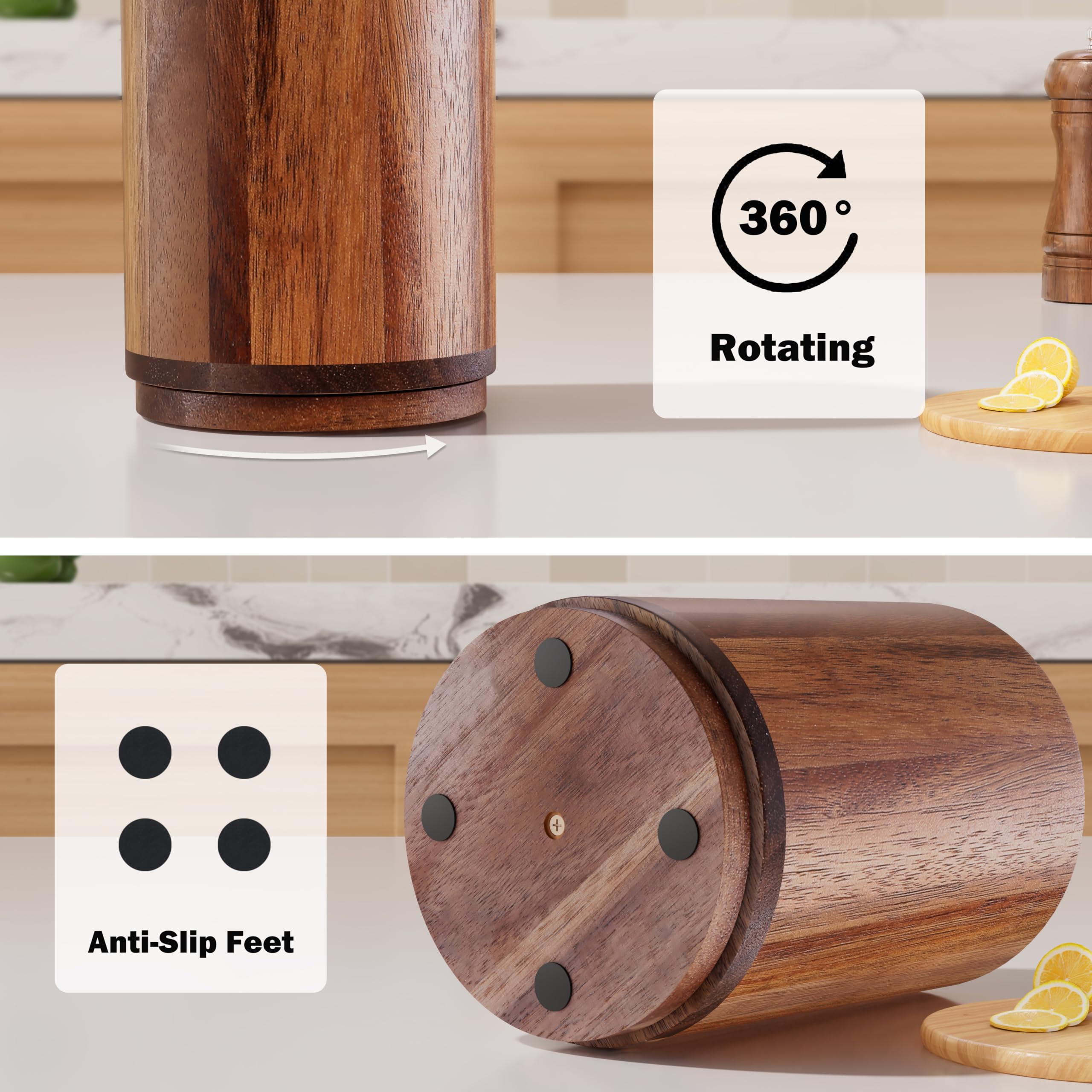 Segtenant farmhouse style kitchen decor complements any counter setup.