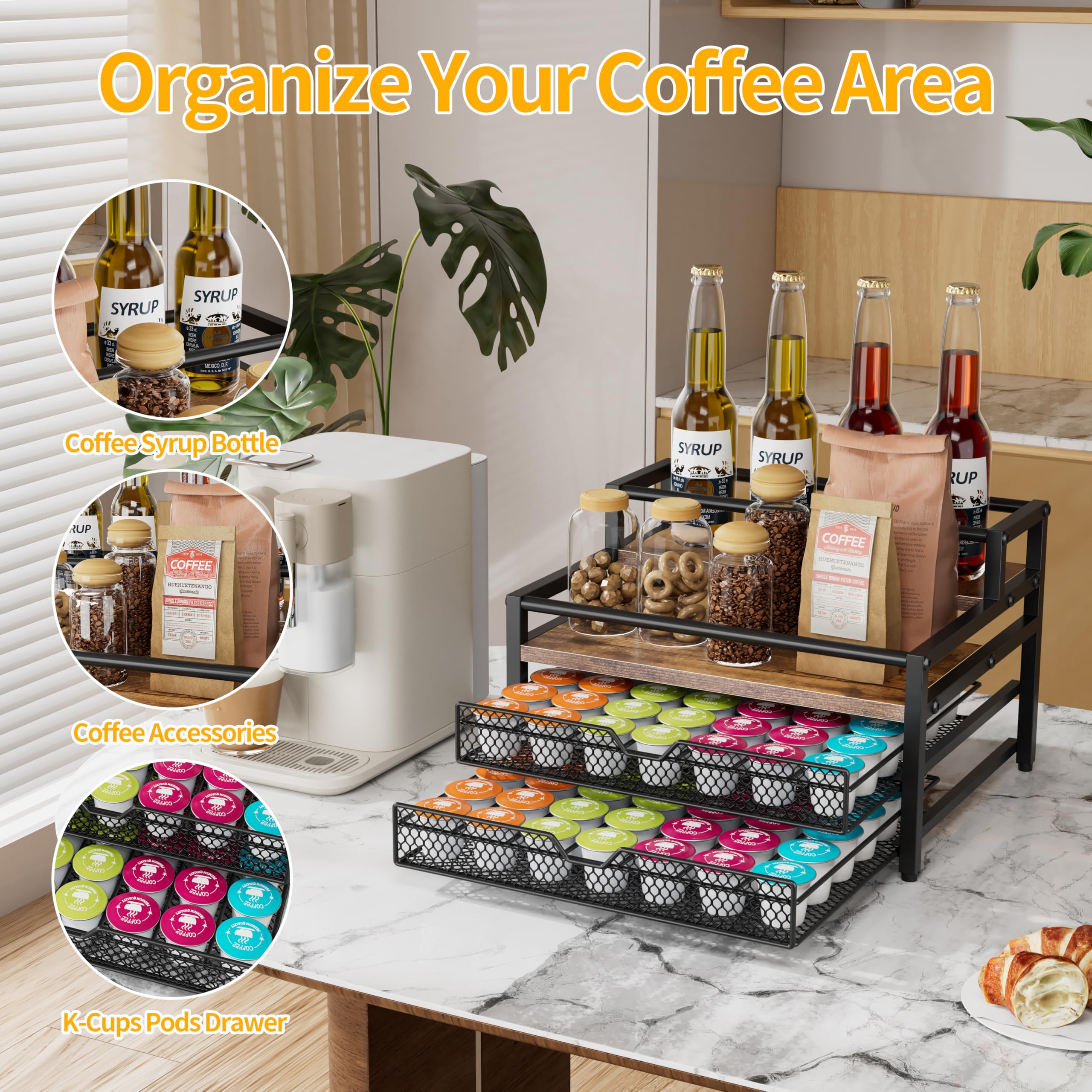 Segtenant K-Cup pod holder vertical layout boosts countertop efficiency