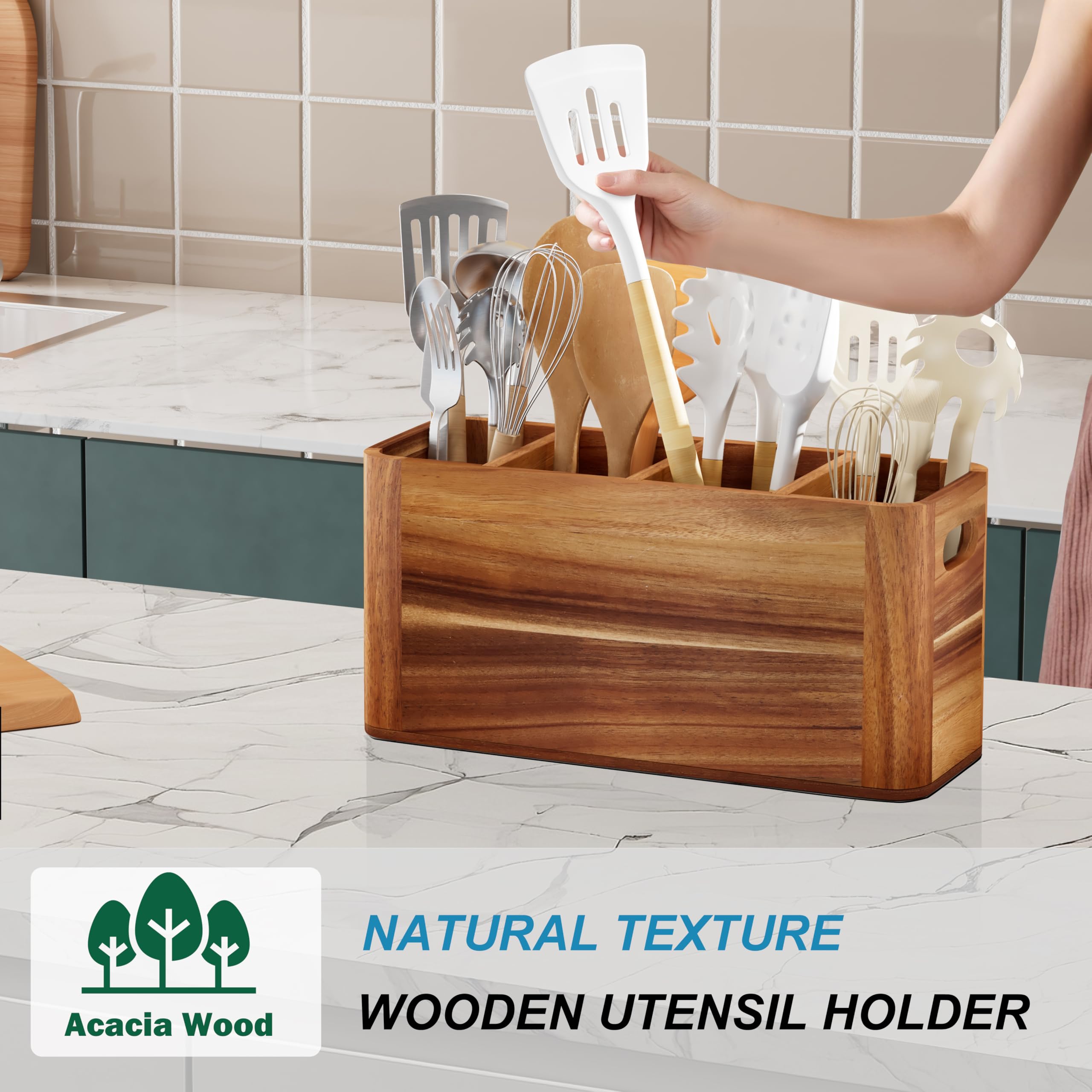 Segtenant large-capacity utensil holder fitting 30–40 utensils.