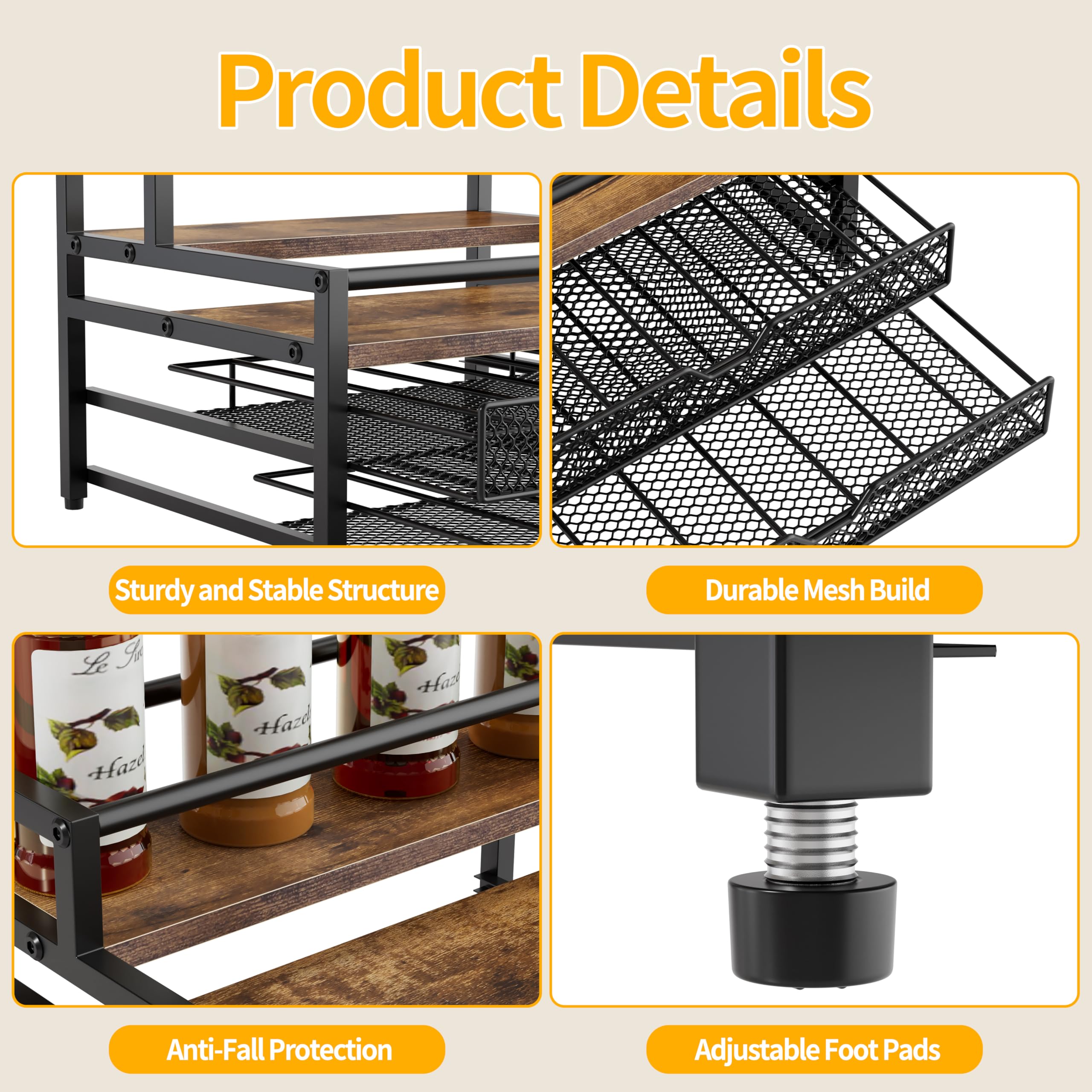 Segtenant multi-use kitchen organizer suitable for spices and small items