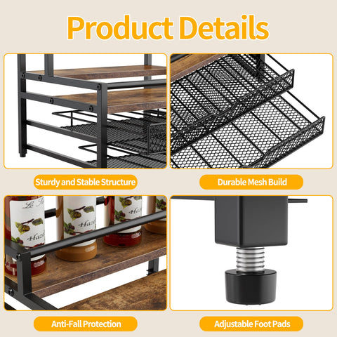 Segtenant multi-use kitchen organizer suitable for spices and small items