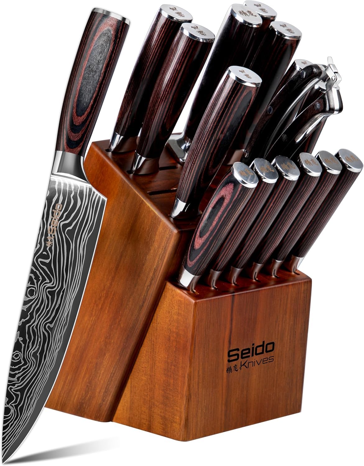 Seido Knives Damascus 67-layer blades for precise slicing