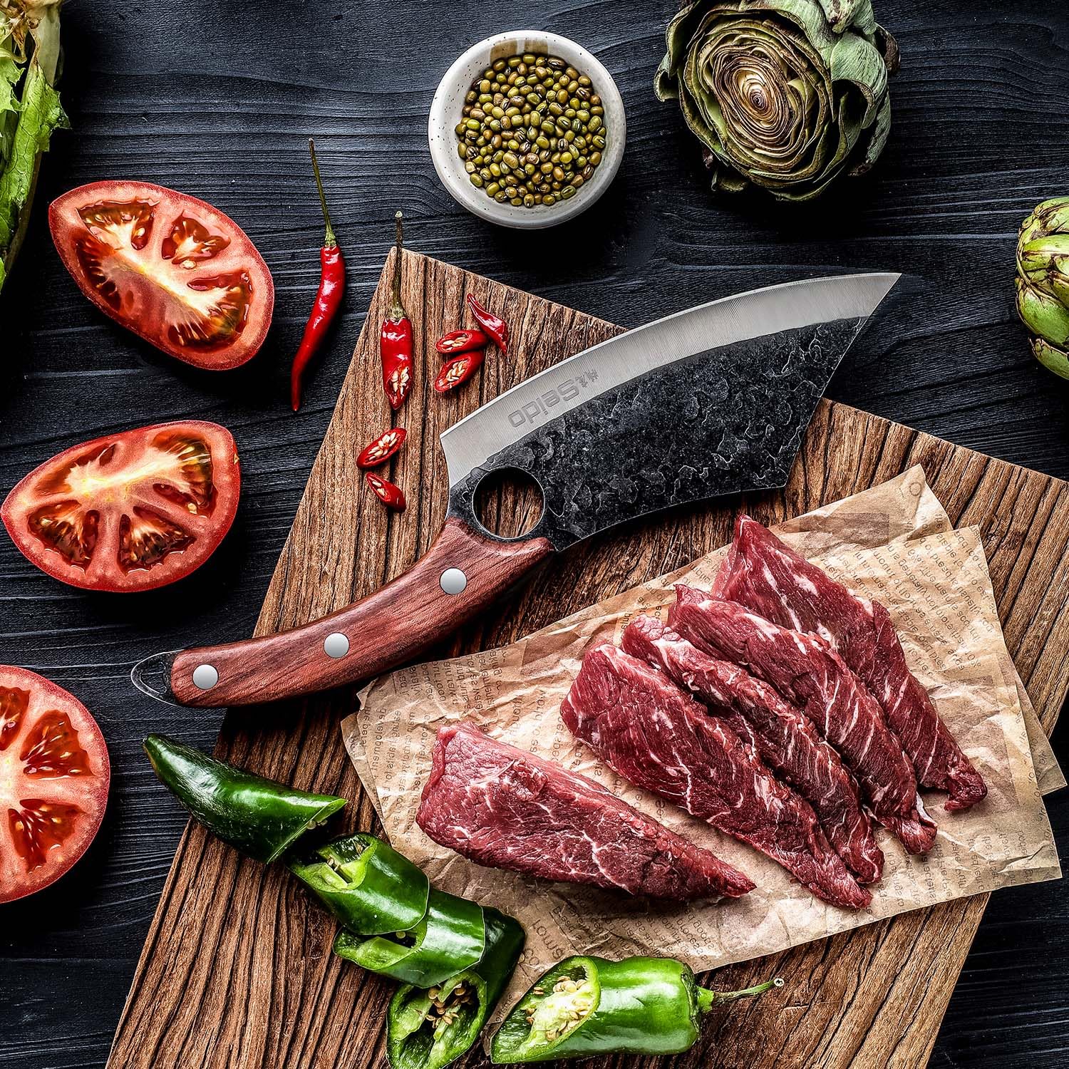 Seido Knives Hakai BBQ-ready setup ideal for outdoor cooking and meat prep.