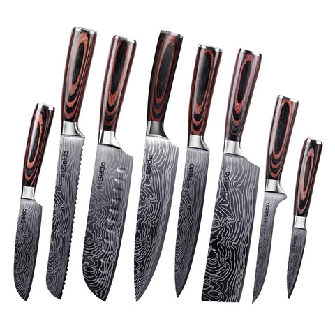 Seido Knives Master Chef Knife Set displays versatile blades for prep.