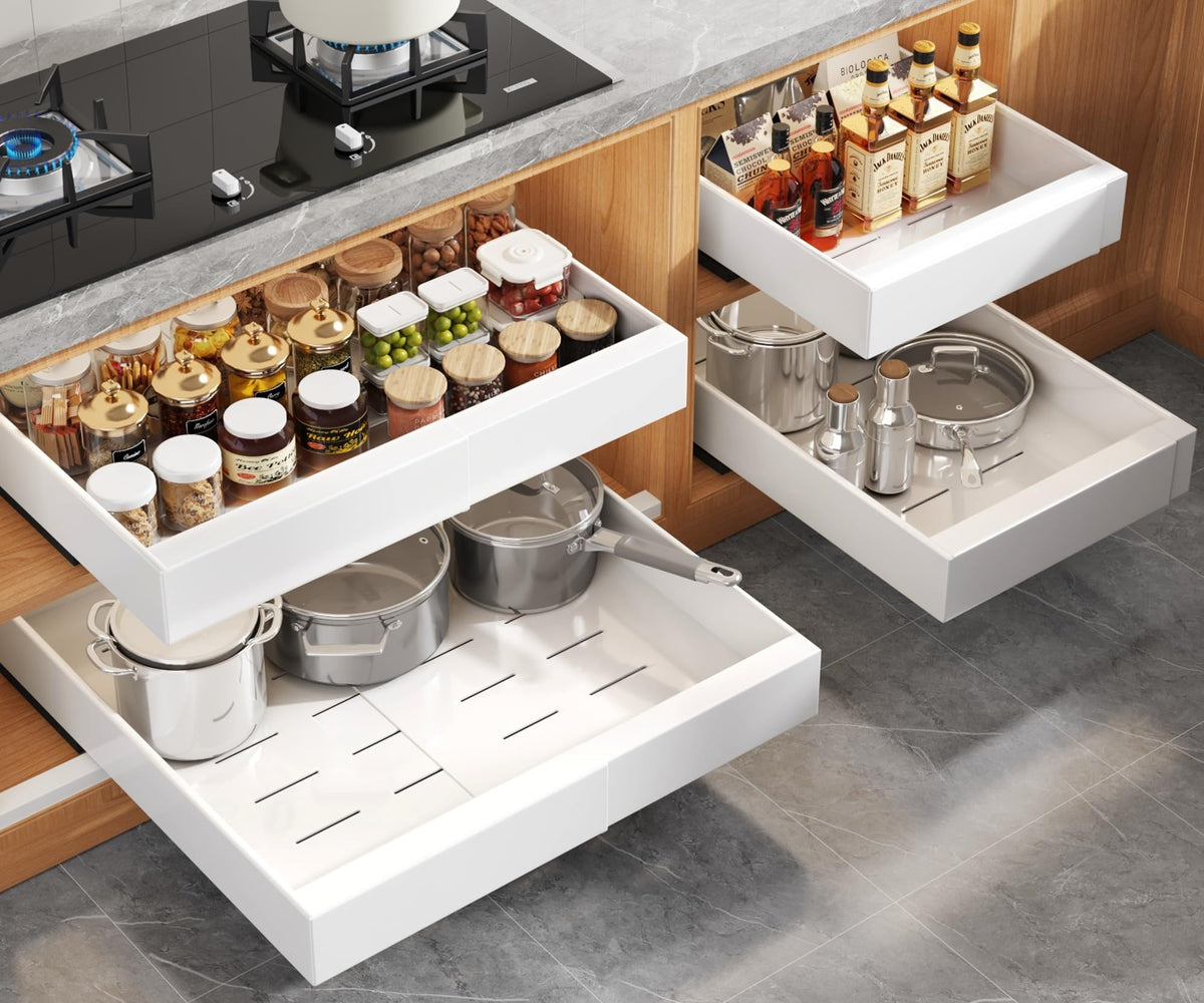 Seinloes raising pads provide universal cabinet fit and easy reach