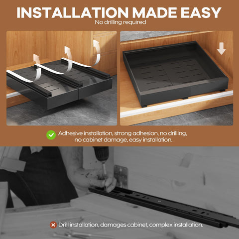 Seinloes black finish adds a sleek look to kitchen storage.