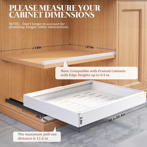 Seinloes deep-storage slide-out drawer keeps back items accessible