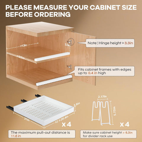 Seinloes divider racks organize plates and lids efficiently.