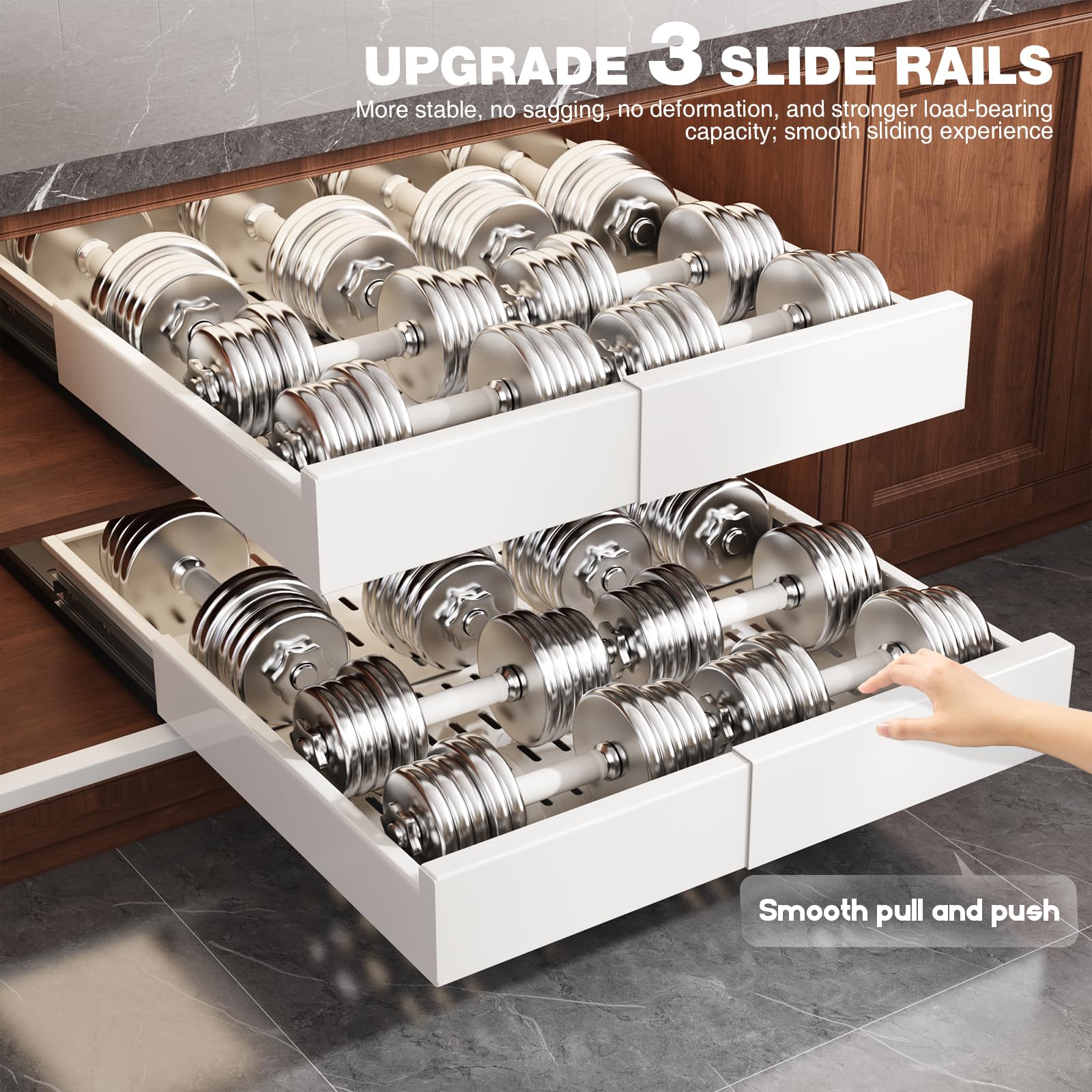 Seinloes compatible with framed and frameless cabinets