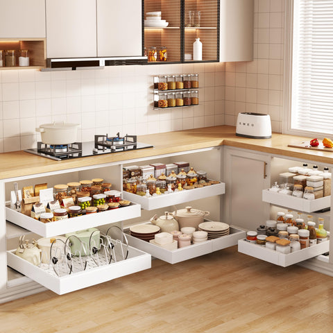 Seinloes two-pack kit boosts kitchen organization and storage efficiency.