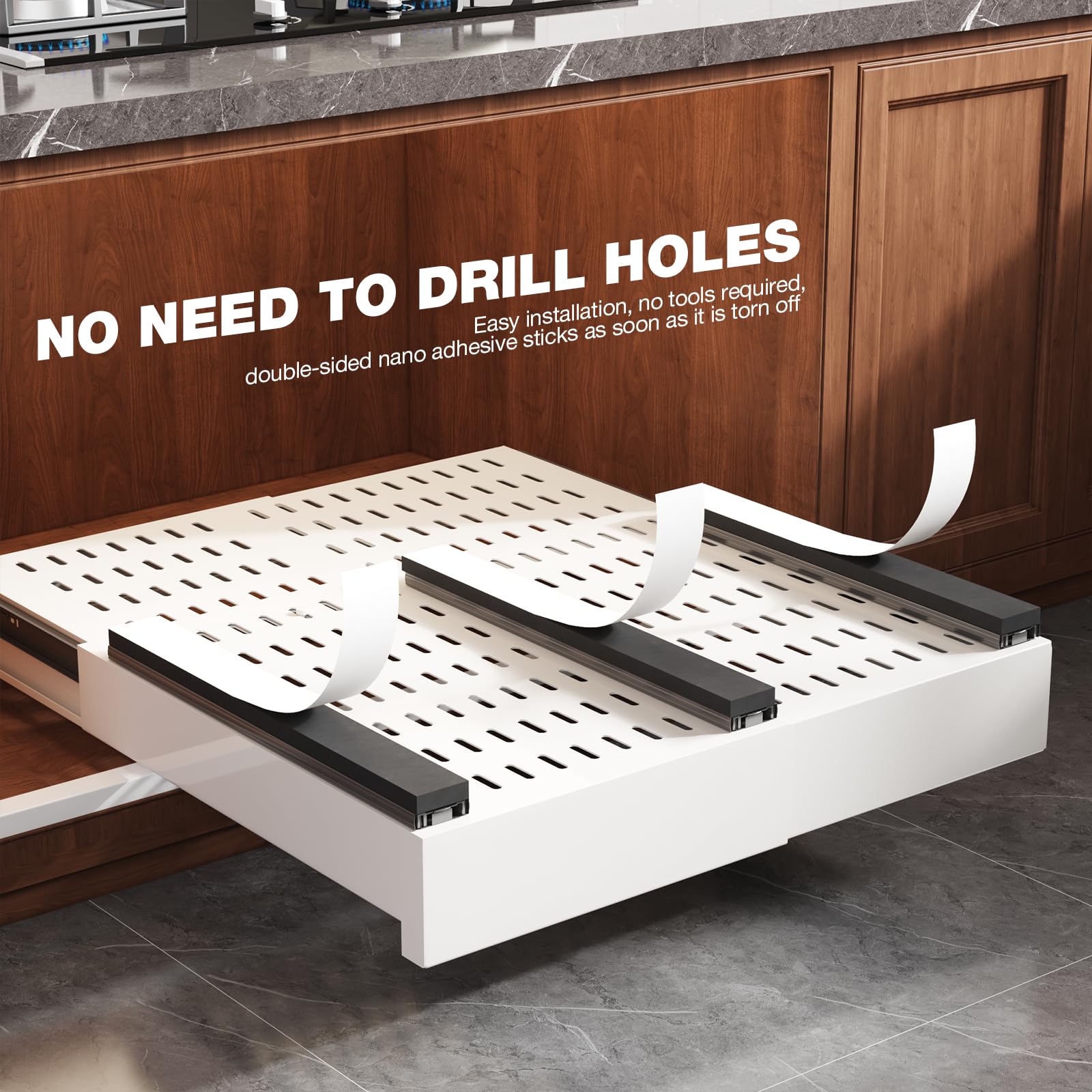 Seinloes under-sink organizer for tidy storage