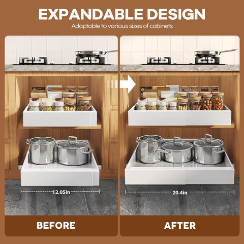 Seinloes upgraded three-rail system enables quiet, smooth drawer operation.