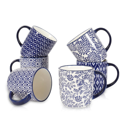 Selamica 10oz coffee mug set in vintage blue for daily rituals
