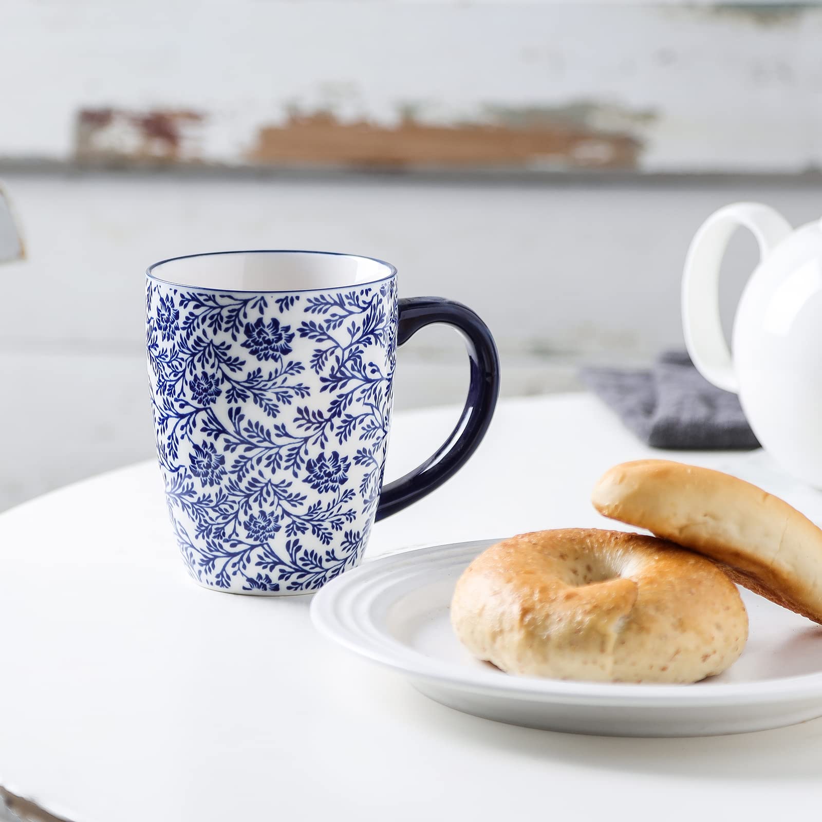 Six-pack Selamica mugs ready for family breakfasts.
