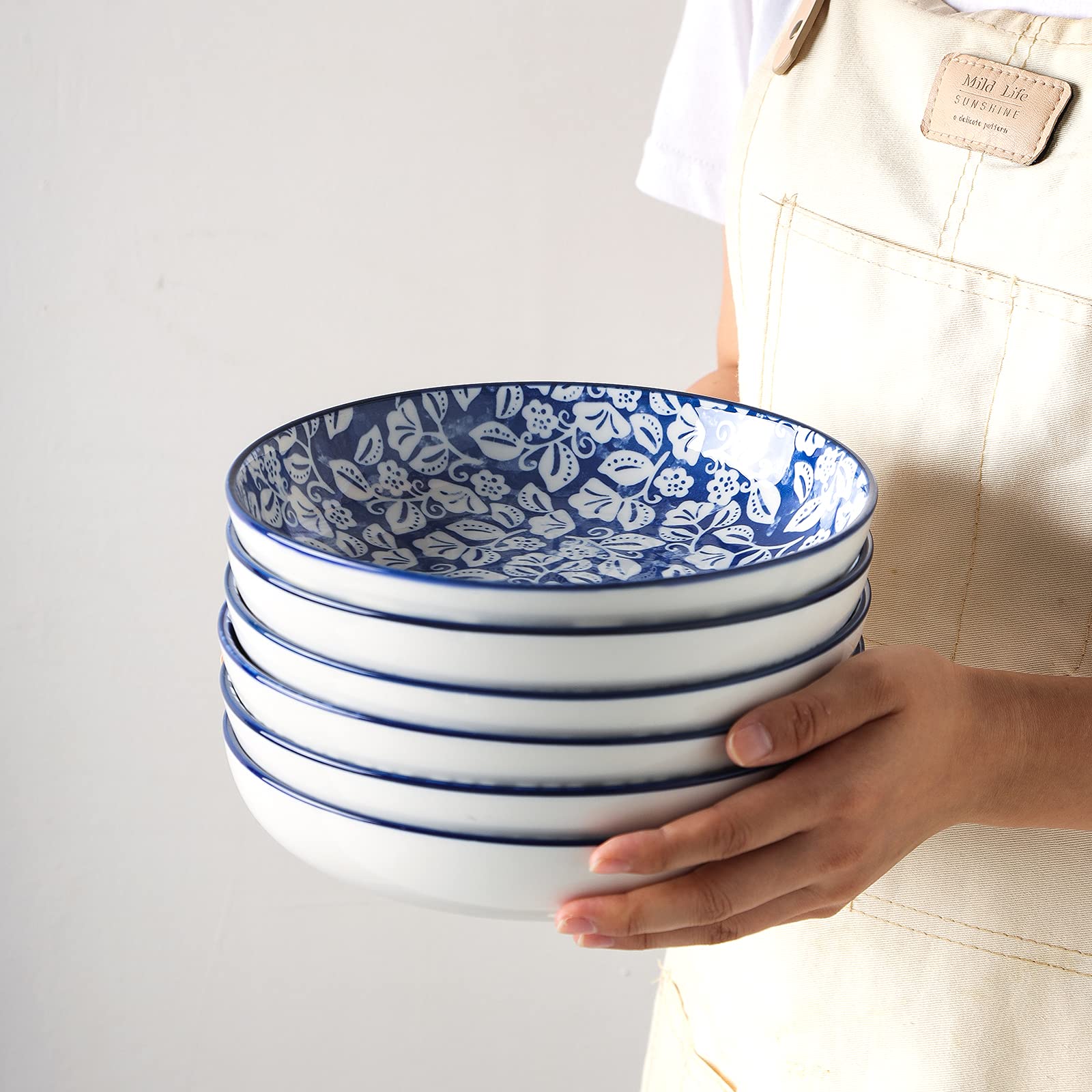 Selamica bowls in kitchen cabinet ready for everyday serving.