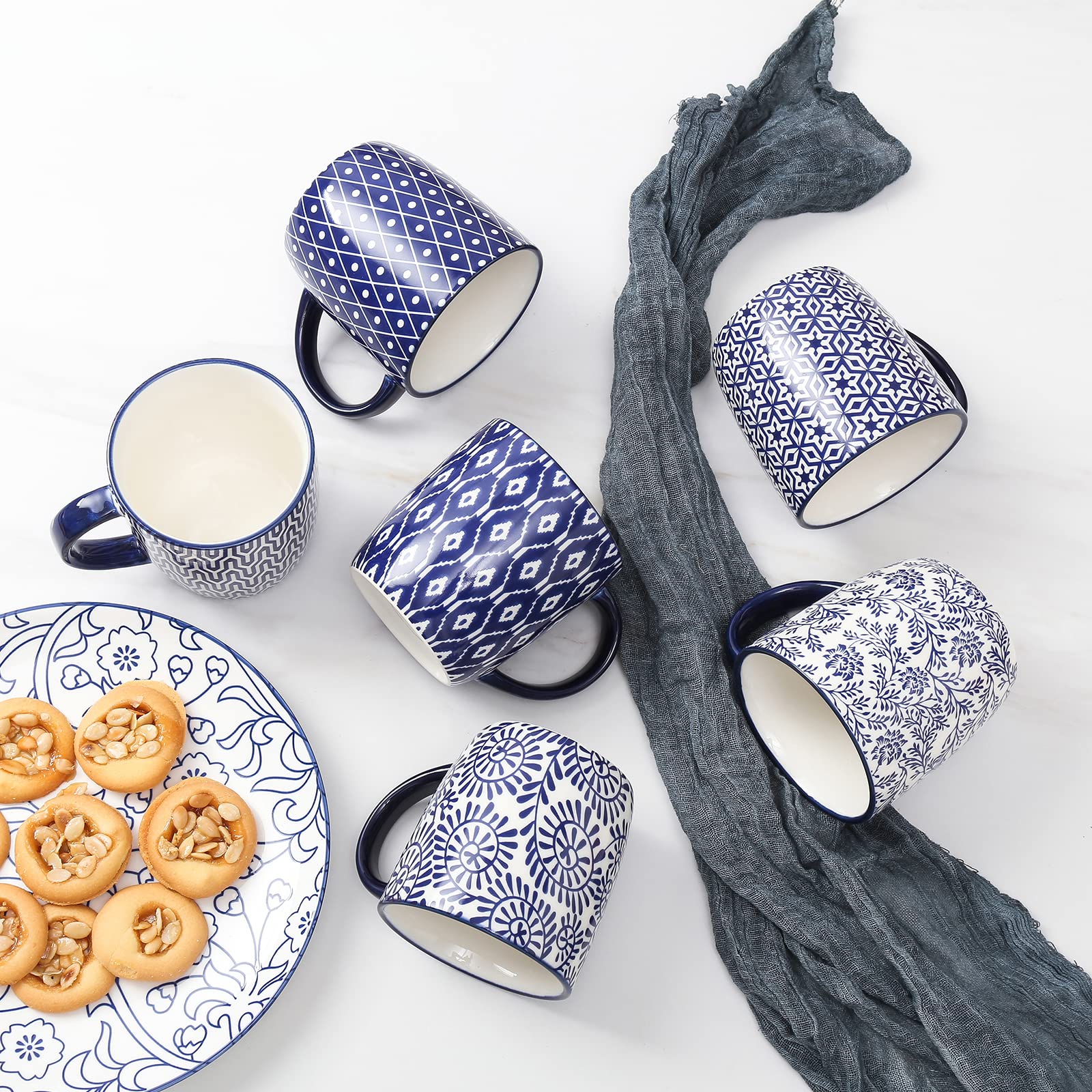 Selamica coffee mug with large, comfortable handle for easy sipping