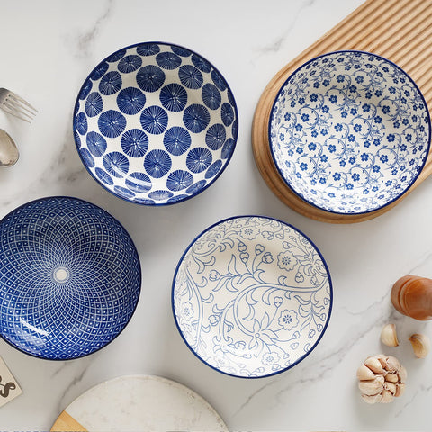 Selamica handmade-inspired glaze adds character to serving bowls for meals.