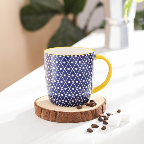 Selamica mugs with large handles for a comfy grip while sipping.