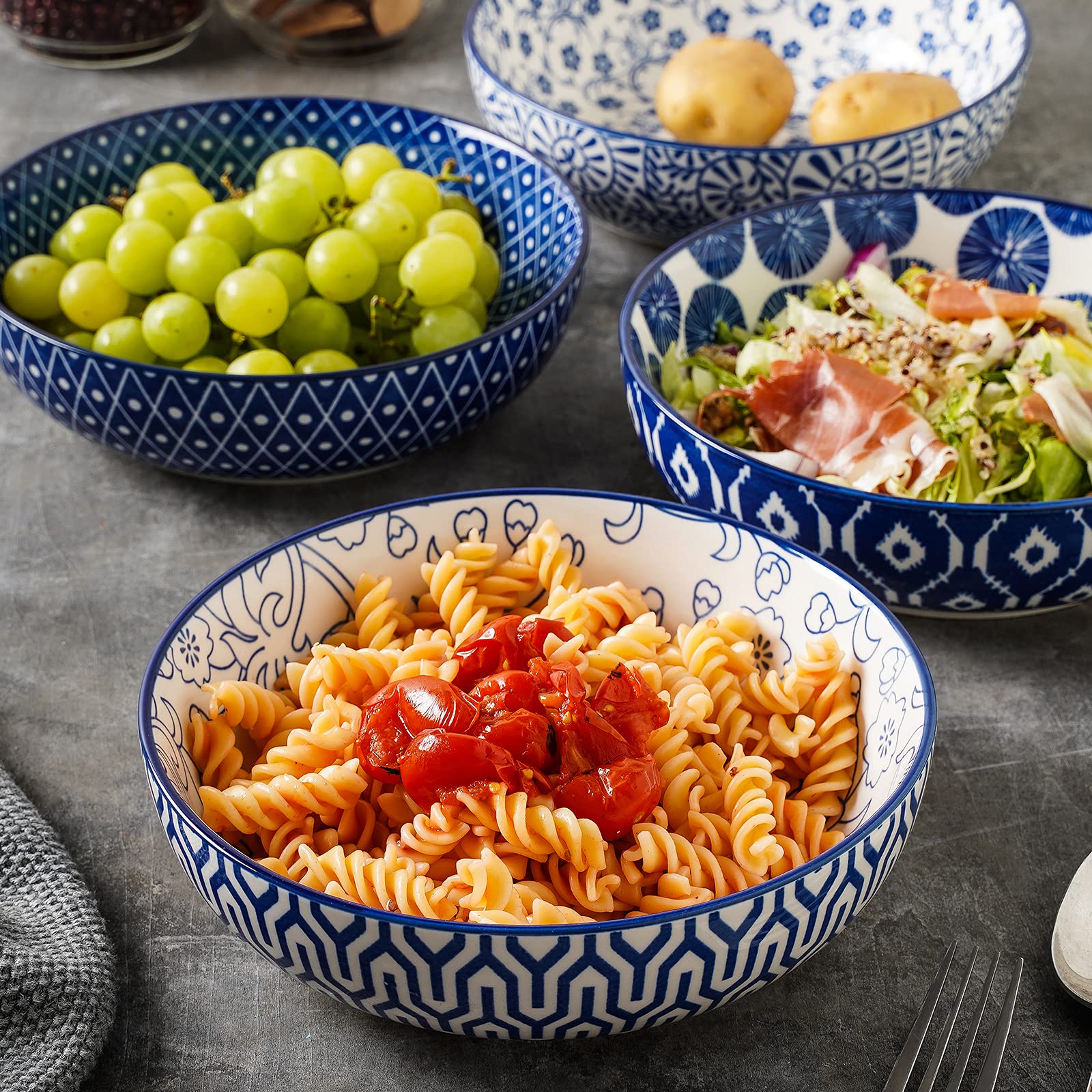 Selamica microwave and dishwasher safe porcelain bowls for everyday use.