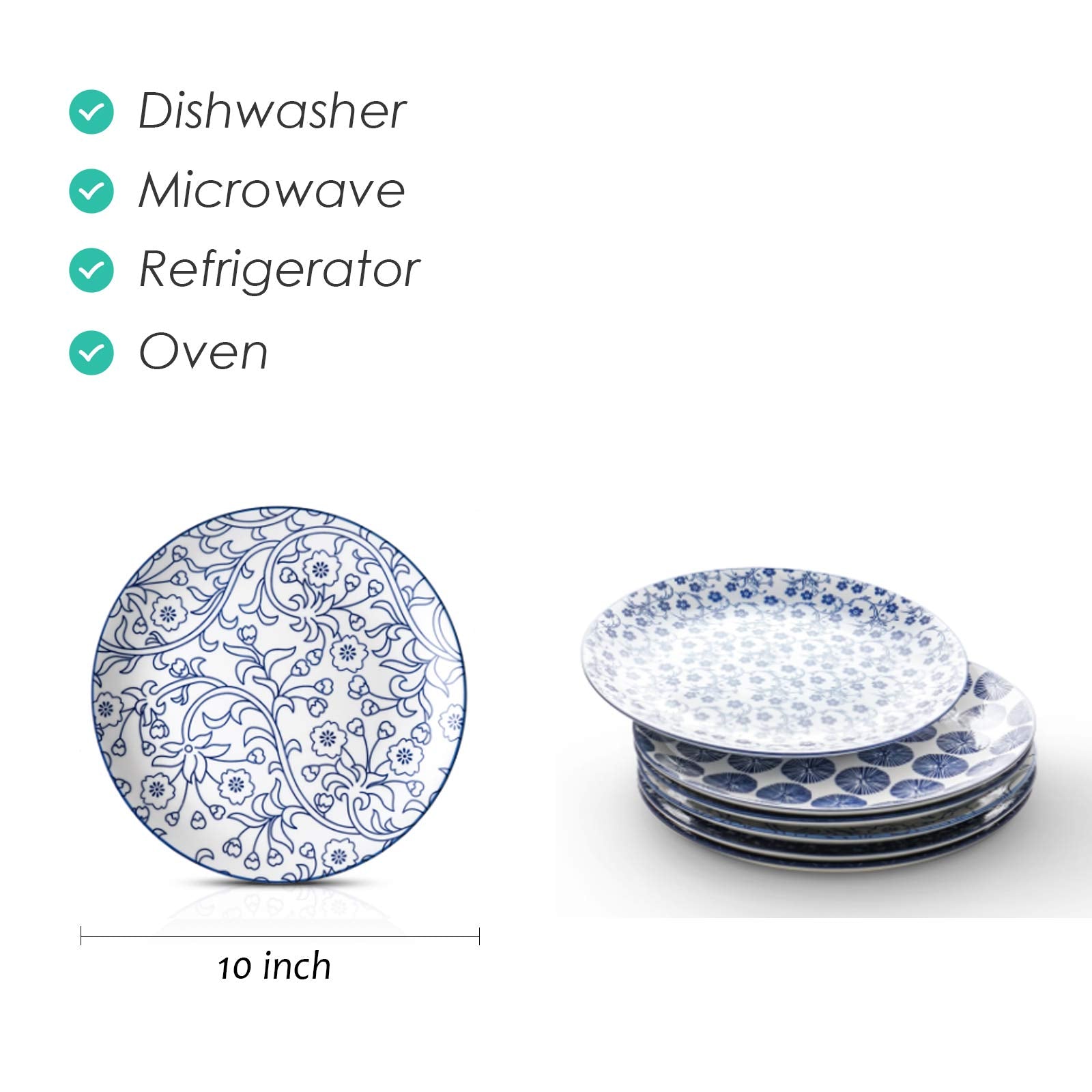 Selamica plates stacked neatly saving cabinet space for quick meals