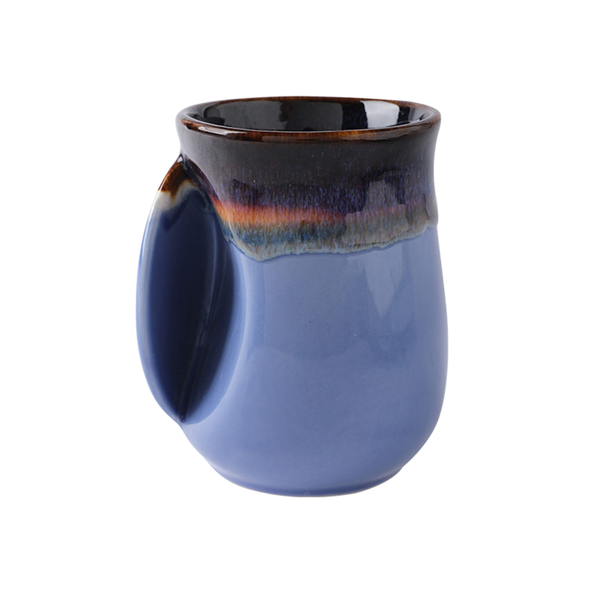 Selamica porcelain 18oz left-handed mug in Haze ready for cozy warmth.