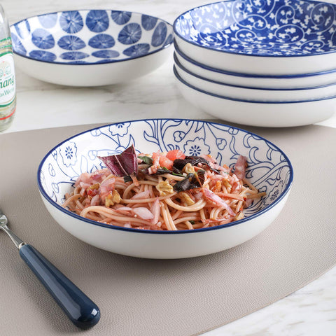 Selamica bowl pasta-serving shows perfect portion for casual dinners.