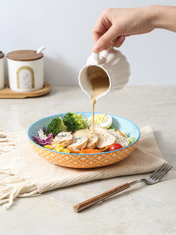 Selamica porcelain bowls with sturdy glaze durable for daily use.