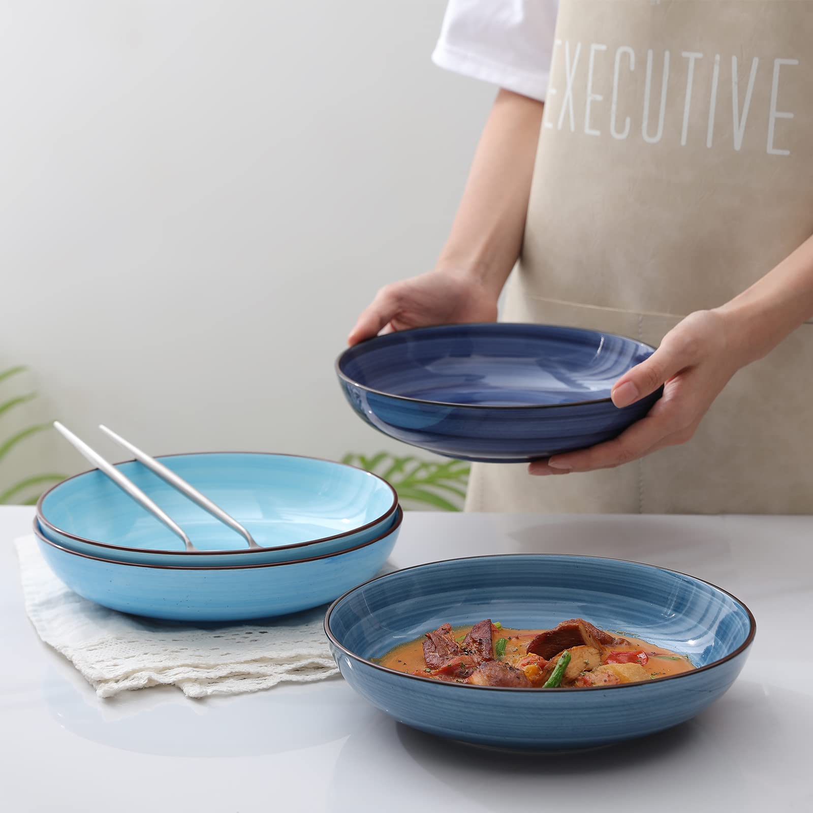 Selamica six-pack gradient blue collection ready for everyday entertaining.
