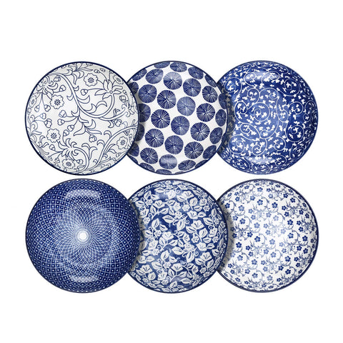 Selamica porcelain salad bowl 26oz set front view, ideal for family salads.
