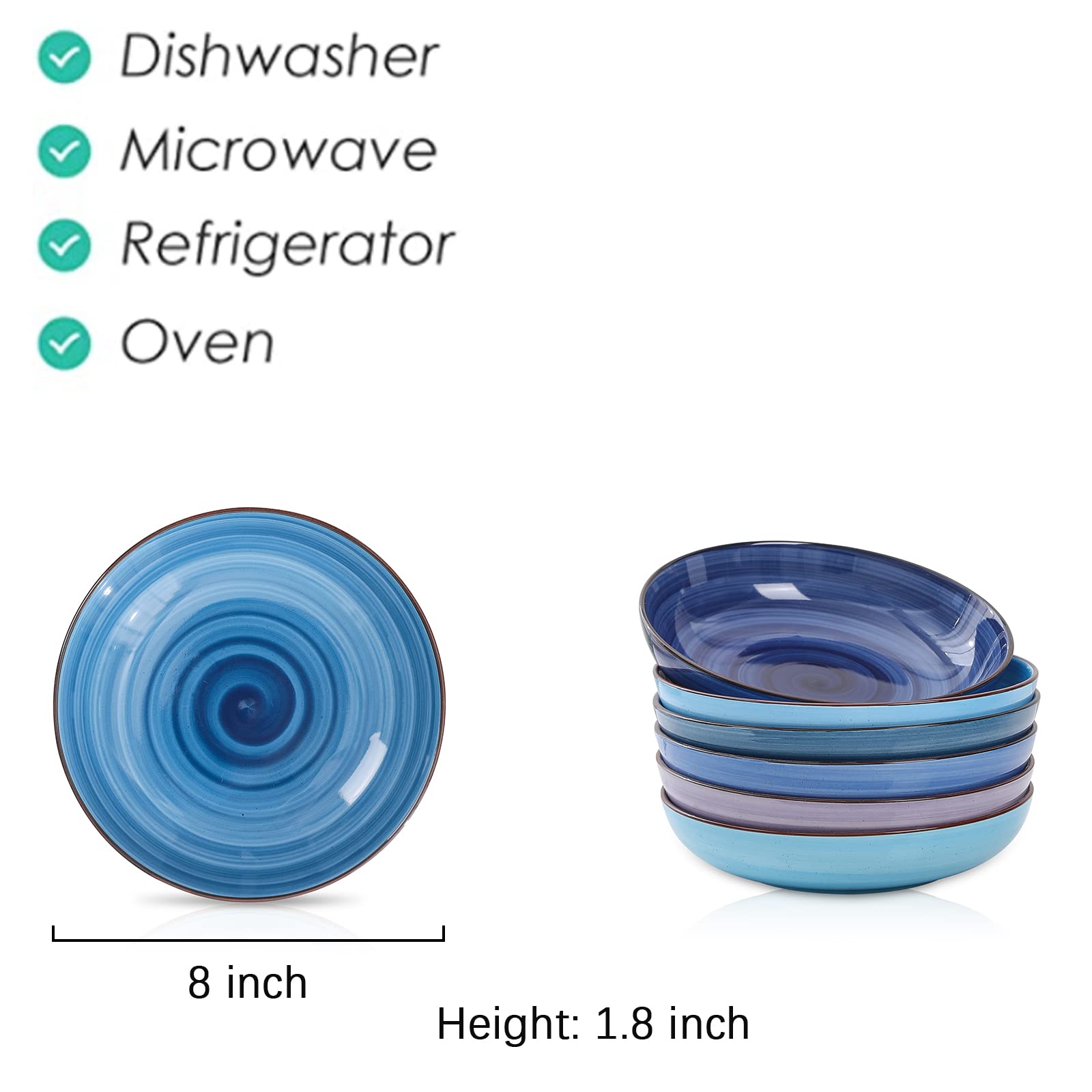 Selamica porcelain bowl gradient blue side view highlights modern tableware.