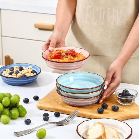 Selamica stackable six-piece set stores compactly after use.