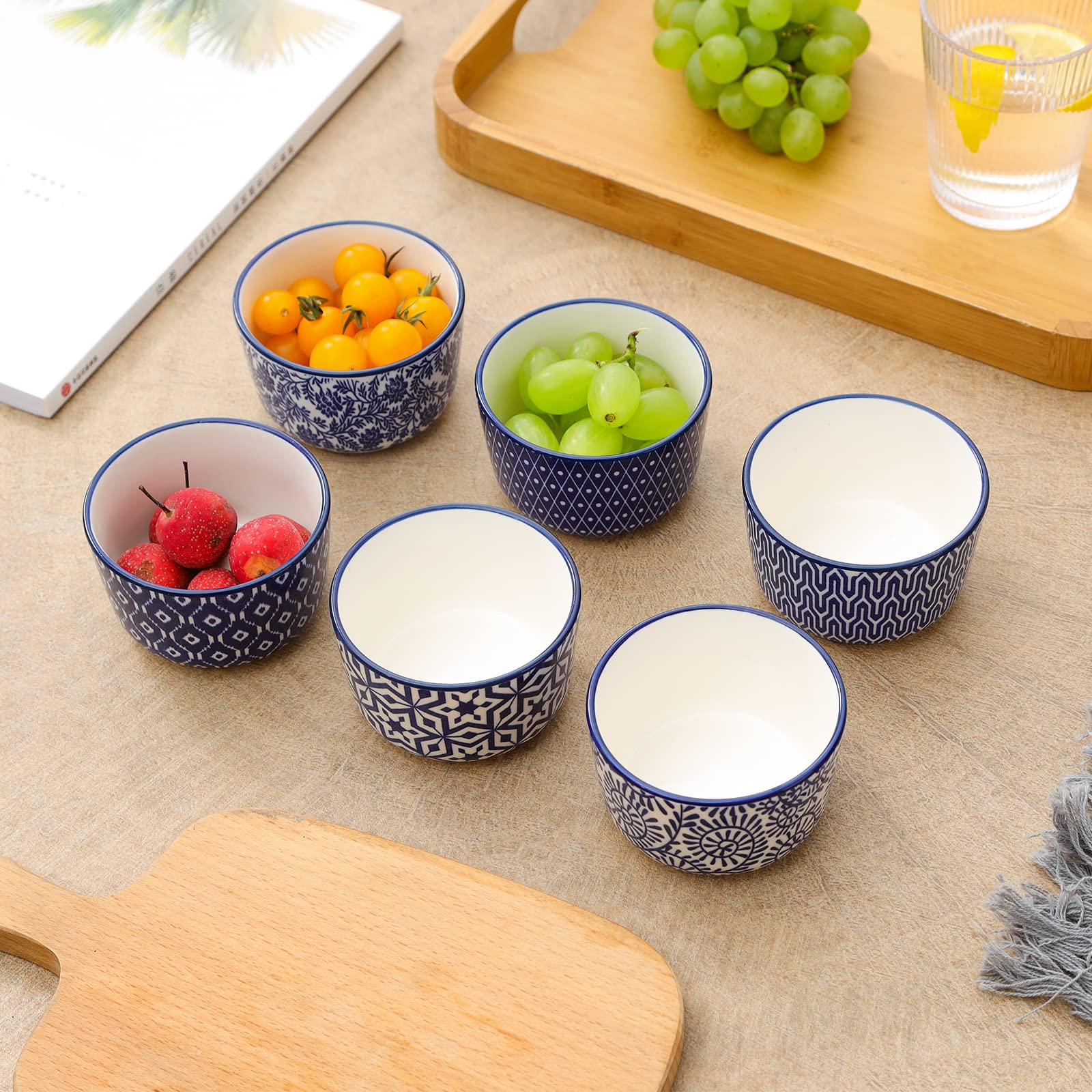 Selamica stackable ramekins save storage space in the kitchen.