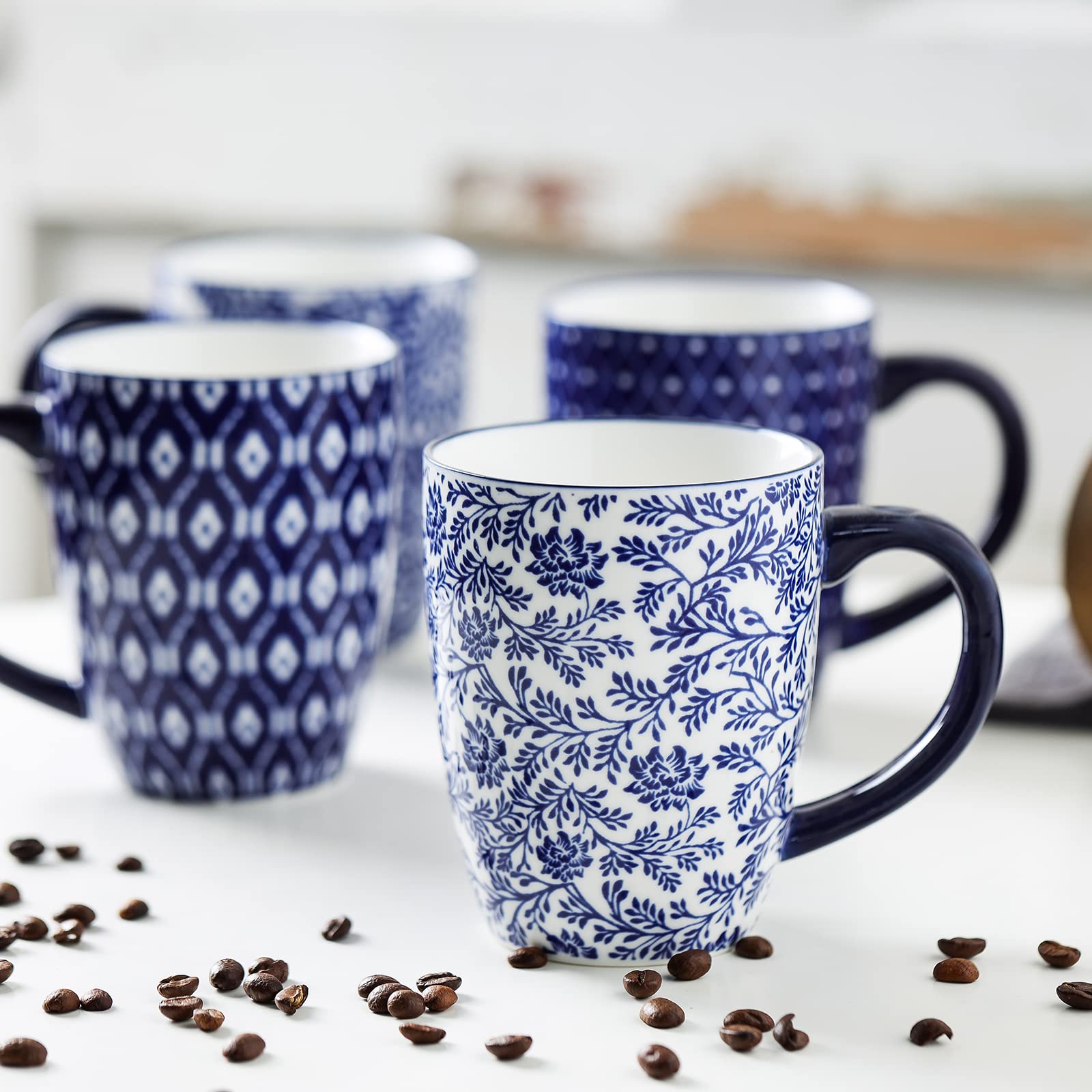 Selamica tea mug with handle for comfortable hot beverages.