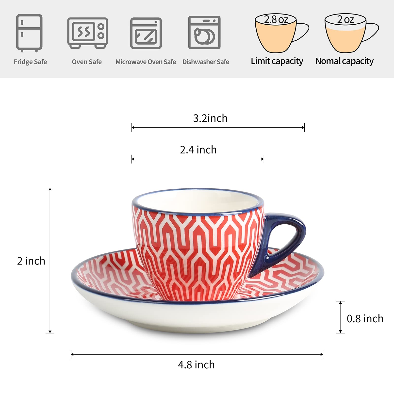 Selamica thick-wall porcelain preserves heat for a satisfying espresso sip