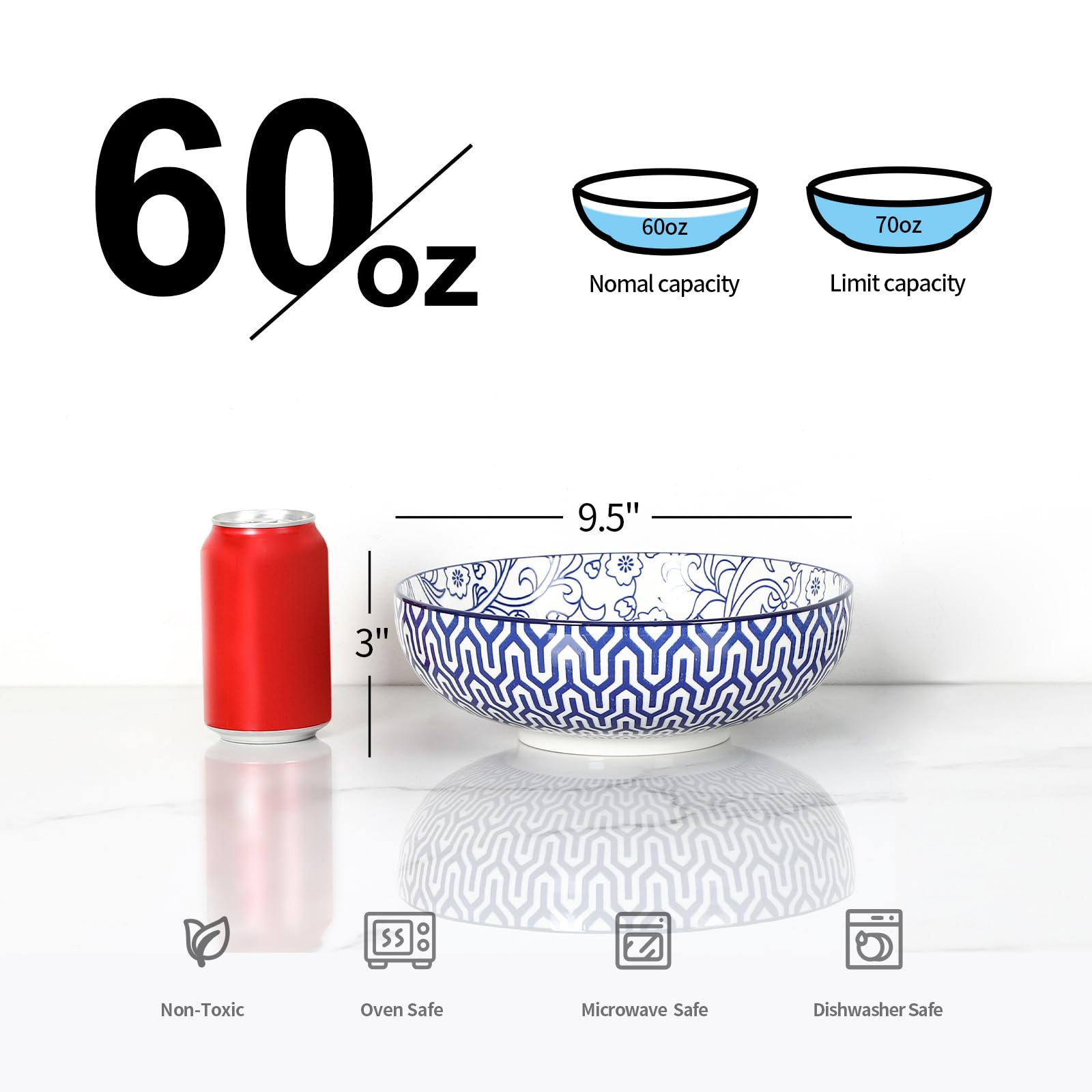 Selamica vintage blue ceramic bowls add timeless table charm
