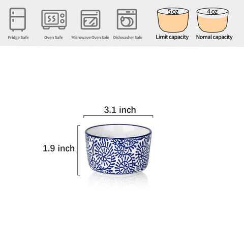 Selamica vintage blue outer pattern enhances plating with vibrant color.