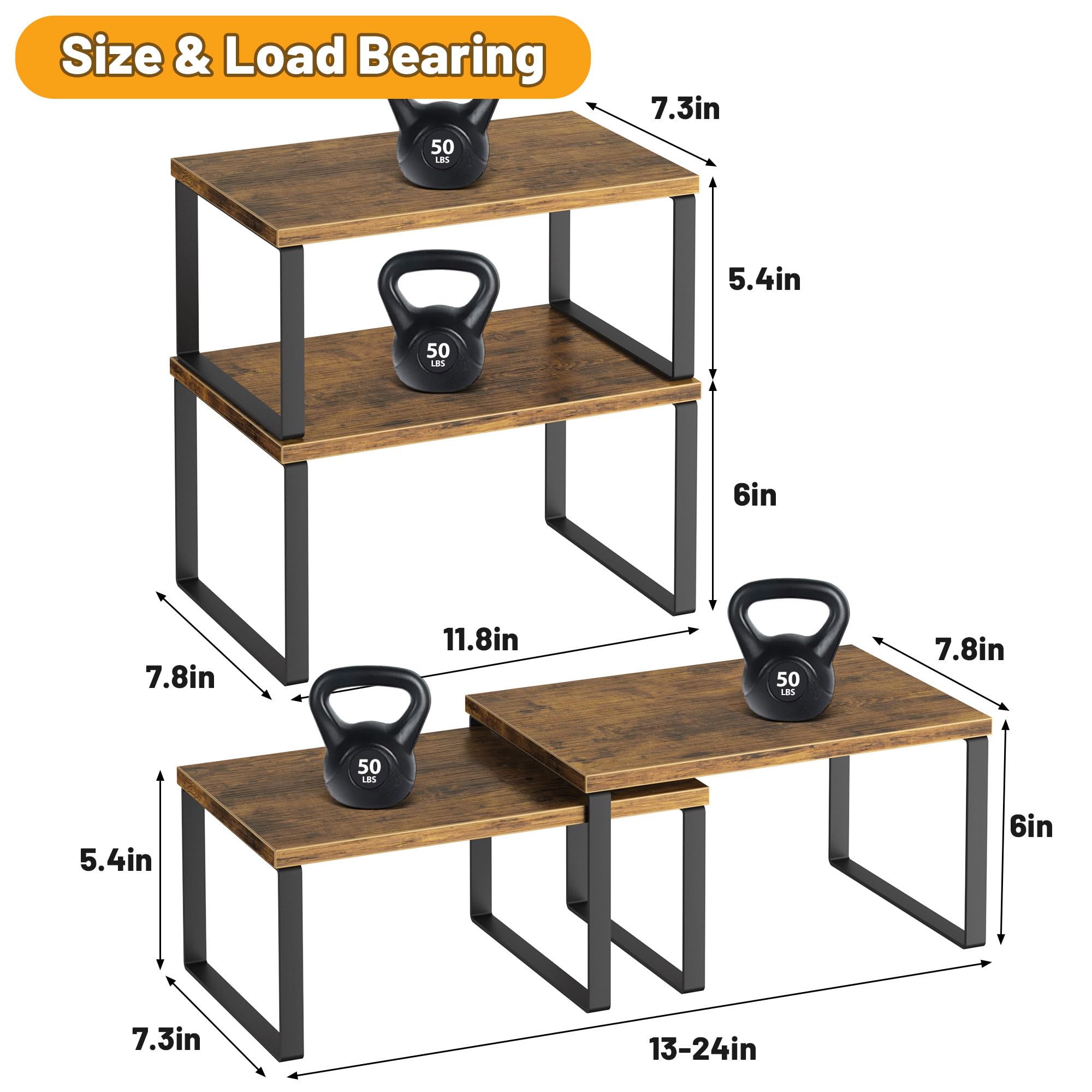 Selefrecos anti-slip feet keep the shelf steady on any surface