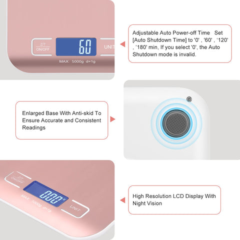 Selegere LCD display shows clear weighing results in any light.