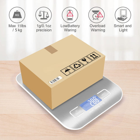 Selegere tare function allows zeroing containers for net item weight.