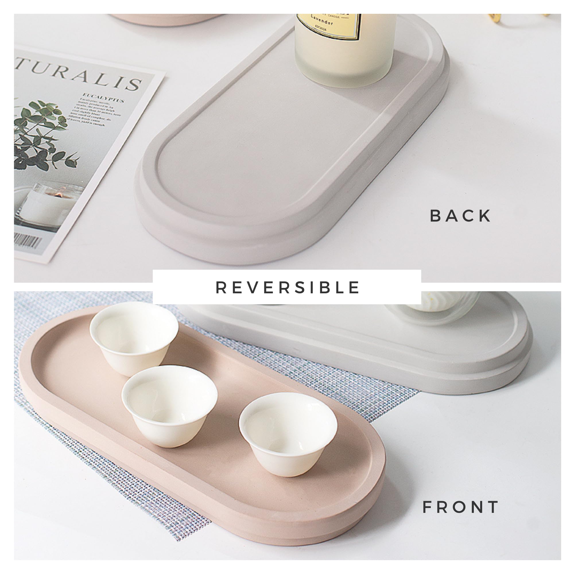Selegna kitchen and bathroom organizer tray keeps items neatly arranged