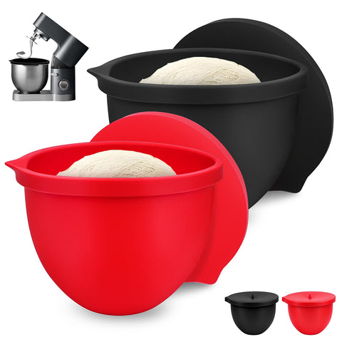 SelfTek inside-bowl liner placed in 5 qt KitchenAid for easy prep and storage