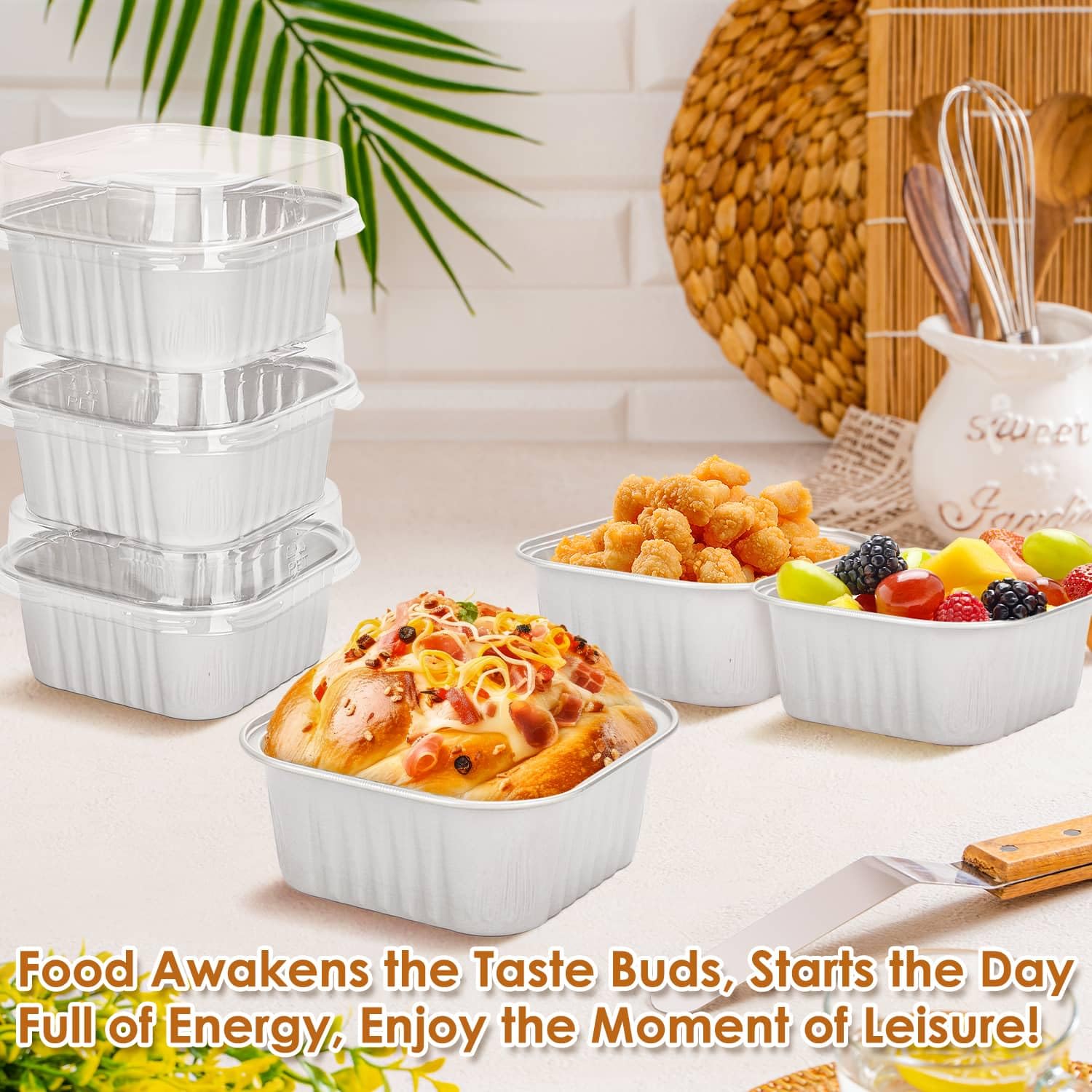 Selizo 5oz square baking cups ready to bake individual cakes.
