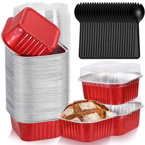 Selizo mini cake pans with lids for easy portioning and transport.