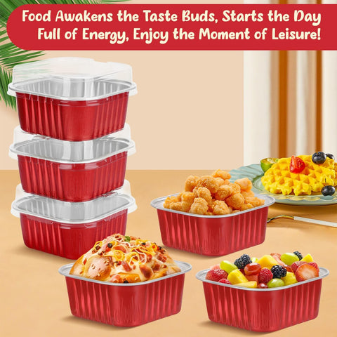 Selizo clear lids for mini cake pans keep treats fresh during storage.